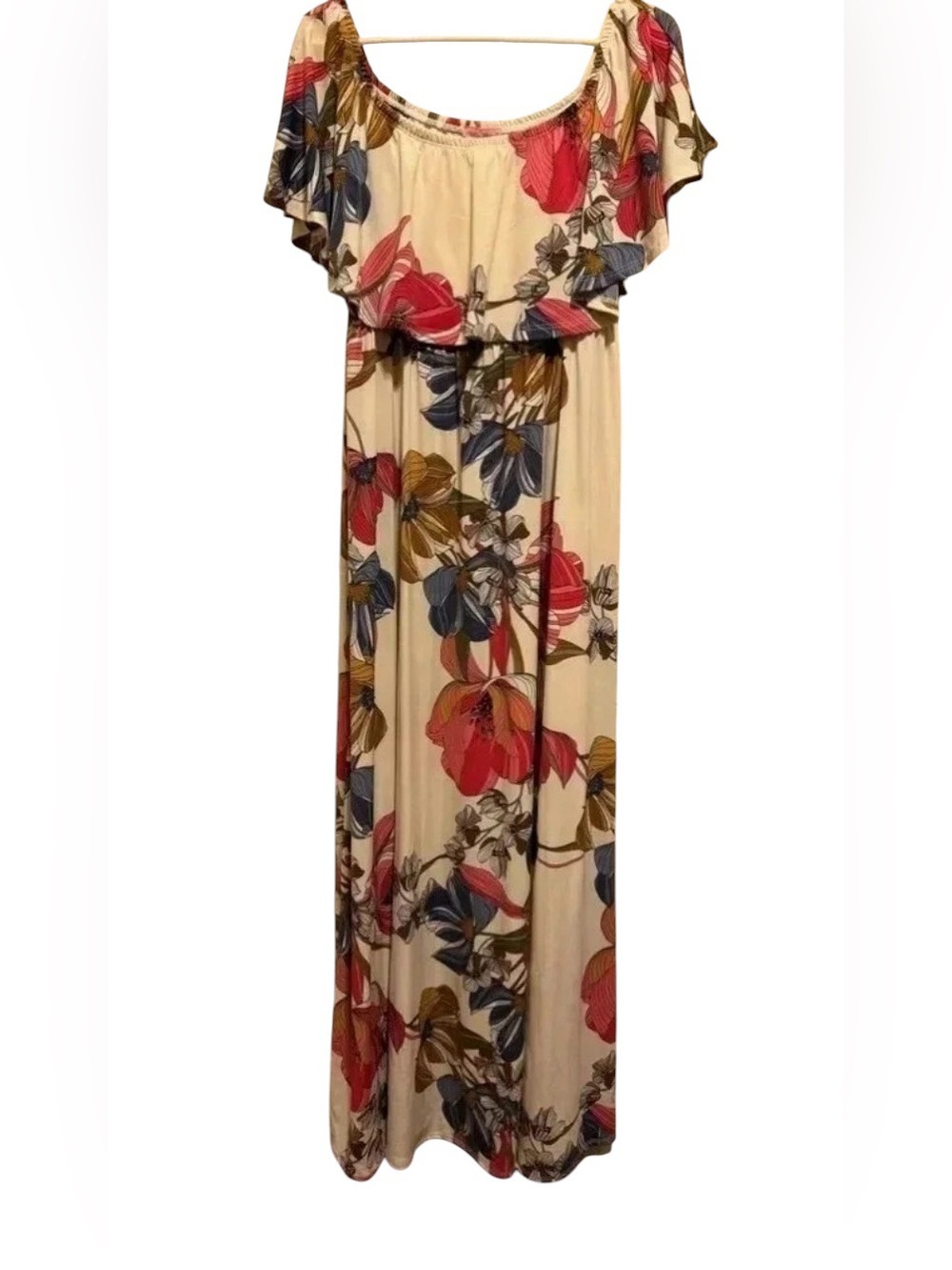 Hello Miz Off The Shoulder Floral Maternity Dress Sz XL